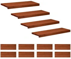 Laiptų pakopos 12 vnt. 80 x 25 x 2 cm Ruda Kietas bukas medis