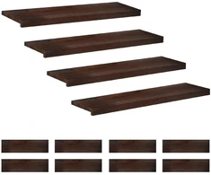 Laiptų pakopos 12 vnt. 90 x 25 x 2 cm Tamsiai rudas