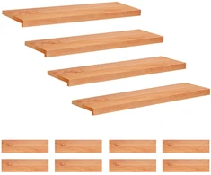 Laiptų pakopos 12 vnt. 90 x 30 x 2 cm Lakas Kietas bukas medis