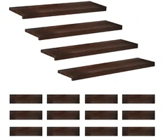 Laiptų pakopos 16 vnt. 100 x 25 x 2 cm Tamsiai rudas