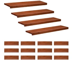 Laiptų pakopos 16 vnt. 100 x 30 x 2 cm Ruda Kietas bukas medis