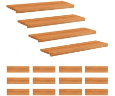 Laiptų pakopos 16 vnt. 100 x 30 x 2 cm Šviesiai rudas