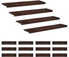 Laiptų pakopos 16 vnt. 110 x 25 x 2 cm Tamsiai rudas