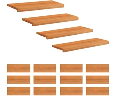 Laiptų pakopos 16 vnt. 80 x 30 x 2 cm Šviesiai rudas