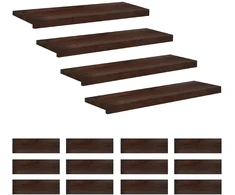 Laiptų pakopos 16 vnt. 80 x 30 x 2 cm Tamsiai rudas