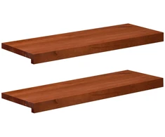 Laiptų pakopos 2 vnt. 70 x 25 x 2 cm Ruda Kietas bukas medis