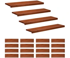 Laiptų pakopos 20 vnt. 90 x 30 x 2 cm Ruda Kietas bukas medis
