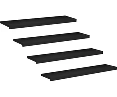 Laiptų pakopos 4 vnt. 110 x 25 x 2 cm Juoda Kietas bukas medis