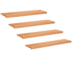 Laiptų pakopos 4 vnt. 110 x 30 x 2 cm Lakas Kietas bukas medis