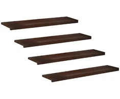 Laiptų pakopos 4 vnt. 110 x 30 x 2 cm Tamsiai rudas
