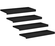 Laiptų pakopos 4 vnt. 70 x 25 x 2 cm Juoda Kietas bukas medis