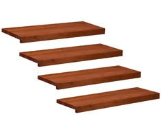 Laiptų pakopos 4 vnt. 80 x 25 x 2 cm Ruda Kietas bukas medis