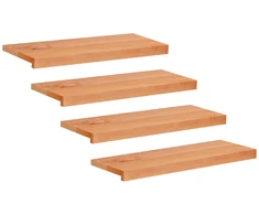 Laiptų pakopos 4 vnt. 80 x 30 x 2 cm Lakas Kietas bukas medis