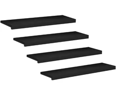 Laiptų pakopos 4 vnt. 90 x 30 x 2 cm Juoda Kietas bukas medis