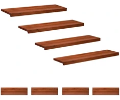 Laiptų pakopos 8 vnt. 100 x 25 x 2 cm Ruda Kietas bukas medis