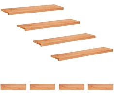 Laiptų pakopos 8 vnt. 110 x 30 x 2 cm Lakas Kietas bukas medis