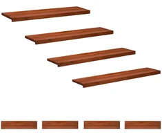 Laiptų pakopos 8 vnt. 110 x 30 x 2 cm Ruda Kietas bukas medis