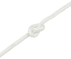 Laivo virvė 10 mm 12 m Balta Poliesteris