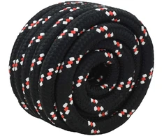 Laivo virvė 5 mm 25 m Juoda ir raudona