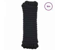 Laivo virvė 9 m 1.6 Juoda Poliesteris