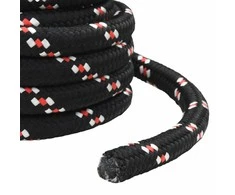 Laivo virvė 3 mm 25 m Juoda ir raudona PP