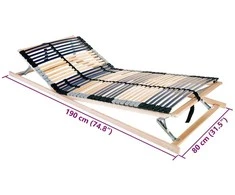 Lova Lamelinis lovos pagrindas Ruda 80 x 190 cm Kietas bukas medis