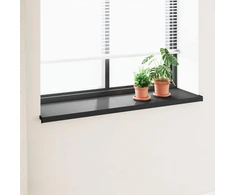 Langų palangė Juoda su medienos tekstūra 160 x 45 x 4,5 cm PVC
