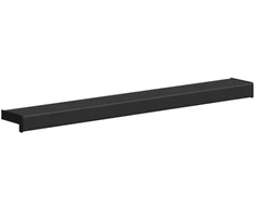Langų palangė Juoda su medienos tekstūra 80 x 15 x 4,5 cm PVC