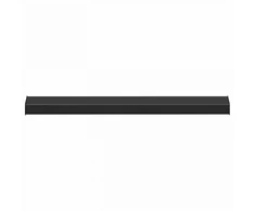 Langų palangė Juoda su medienos tekstūra 80 x 15 x 4,5 cm PVC