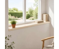 Langų palangės 2 vnt. Balta 70 x 20 x 2 cm Kietas ąžuolo medis