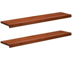 Langų palangės 2 vnt. Ruda 110 x 25 x 2 cm Kietas bukas medis