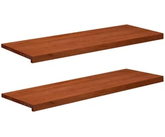 Langų palangės 2 vnt. Ruda 120 x 40 x 2 cm Kietas bukas medis