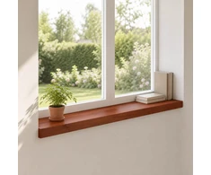 Langų palangės 2 vnt. Ruda 70 x 15 x 2 cm Kietas bukas medis