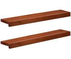 Langų palangės 2 vnt. Ruda 70 x 20 x 2 cm Kietas bukas medis