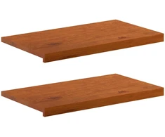 Langų palangės 2 vnt. Ruda 70 x 30 x 2 cm Kietas ąžuolo medis