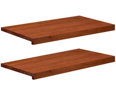 Langų palangės 2 vnt. Ruda 70 x 40 x 2 cm Kietas bukas medis