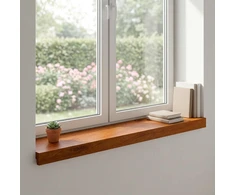 Langų palangės 2 vnt. Ruda 90 x 15 x 2 cm Kietas ąžuolo medis