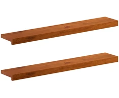 Langų palangės 2 vnt. Ruda 90 x 20 x 2 cm Kietas ąžuolo medis