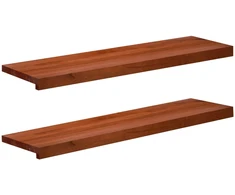 Langų palangės 2 vnt. Ruda 90 x 25 x 2 cm Kietas bukas medis