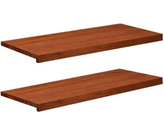Langų palangės 2 vnt. Ruda 90 x 40 x 2 cm Kietas bukas medis
