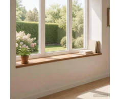 Langų palangės 2 vnt. Tamsiai rudas 160 x 25 x 2 cm