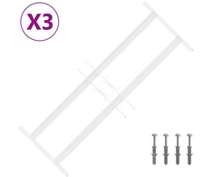 Langų saugos grotelės su 2 skersiniais 3 pcs 43-74 cm