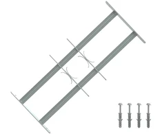 Langų saugos grotelės su 2 skersiniais 3 pcs 430-740 mm