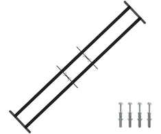 Langų saugos grotelės su 2 skersiniais 3 pcs 93-174 cm