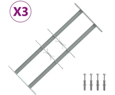 Langų saugos grotelės su 2 skersiniais 3 pcs 430-740 mm