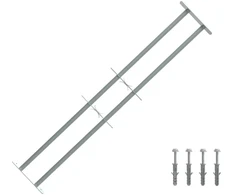 Langų saugos grotelės su 2 skersiniais 3 pcs 930-1740 mm