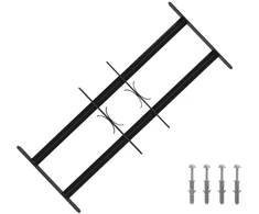 Langų saugos grotelės su 2 skersiniais 3 pcs 43-74 cm