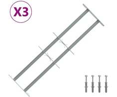 Langų saugos grotelės su 2 skersiniais 3 pcs 630-1140 mm