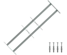 Langų saugos grotelės su 2 skersiniais 3 pcs 630-1140 mm
