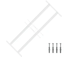 Langų saugos grotelės su 2 skersiniais 3 pcs 43-74 cm